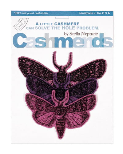 Image of Iron-on Cashmere Moths - Triple Purple