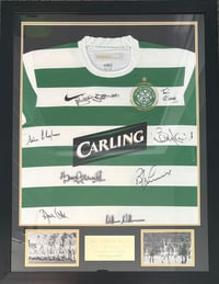 Signed Framed Lisbon Lions Squad Shirt