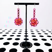 Image 4 of Neon Dodecahedron Earrings