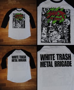 Image of White Trash Metal Brigade baseball jersey