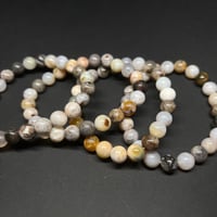 Image 1 of Bamboo Leaf Agate Bracelet (8MM)
