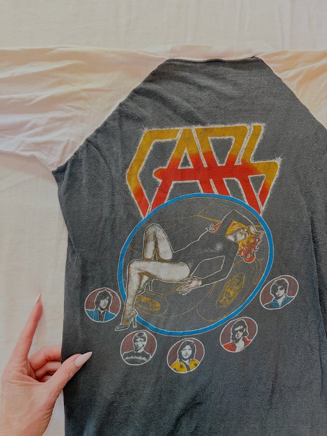 '80 CARS raglan concert t shirt tee
