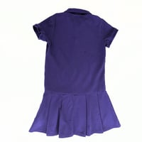 Image 2 of Girls Lands' End School Uniform Deep Purple Polo Dress 2