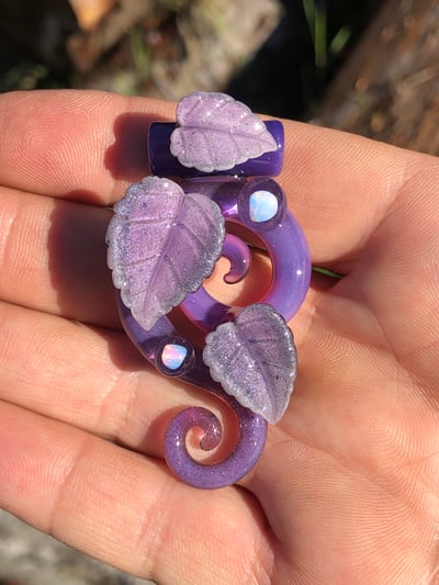 Image of Metallic purple Opal vine pendant