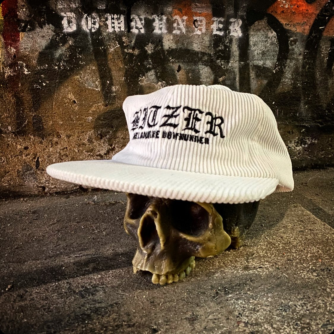 Image of BITZER CORDUROY CAP ( WHITE )