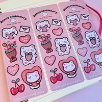 Image 1 of Love you Beary Much Holographic Vinyl Sticker Sheet