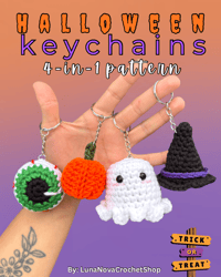 Image 1 of Halloween Keychain Bundle Crochet Pattern