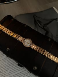 Image 4 of Beautiful Elgin Diamond Mother of Pearl Dial Watch 