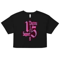 Image 1 of Black pink dirty Daytona crop