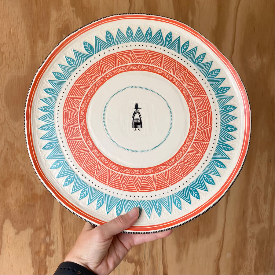 Image of Large Welsh Lady Plate/Platter