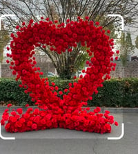 Image 2 of Luxury Red Rose Heart Backdrop