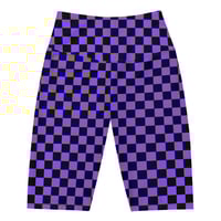 Image 1 of Purple Checker Bike Shorts