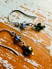 Image 11 of kyanite and green tourmaline earrings
