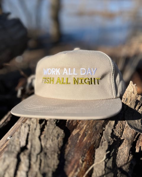 Image of Khaki “Fish All Night” Hat
