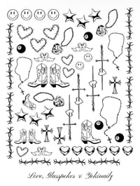 Image 2 of Flash Tattoos Nail Decals