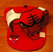 Image of Chicago Bulls Vintage Game Big Logo Snapback 1990s Rare Retro