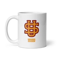 Image 1 of NEW! UNDERDOG SEASON Monogram logo White glossy mug