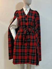 Image 10 of Tartan Tatyana Cape Coat