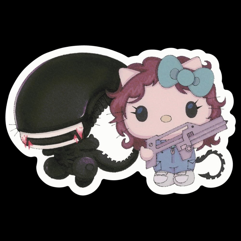 Image of alien kitty sticker 