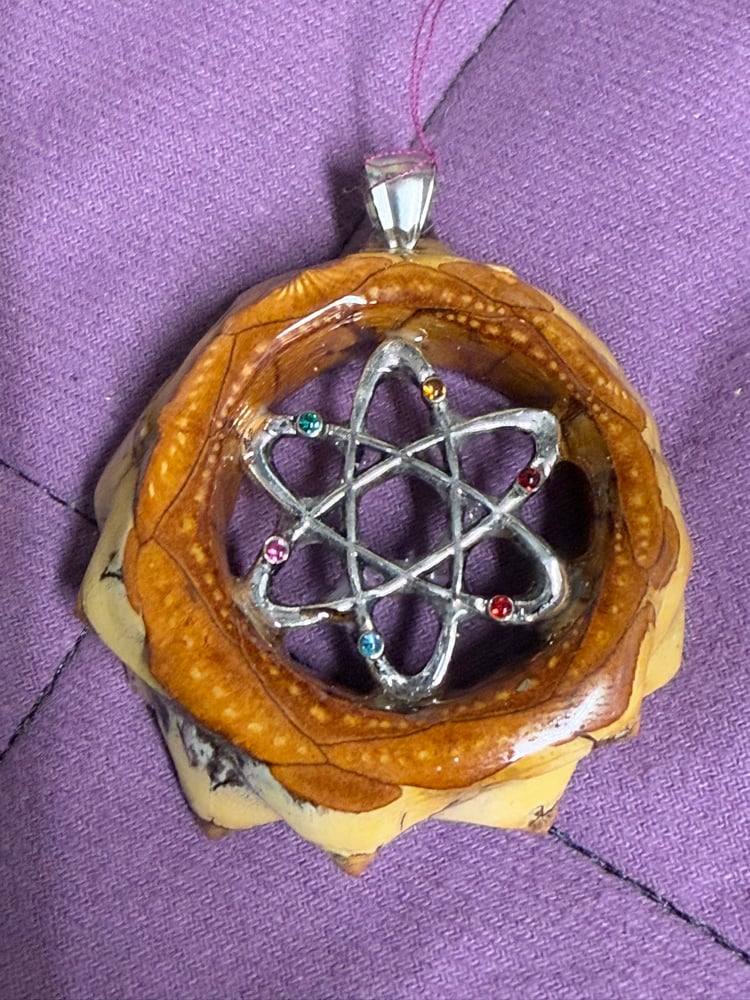 Image of Atomic Energy Pinecone Charm | Handmade PNW Resin Jewelry | #116