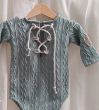 Image 2 of Sitter boys bodysuit Charlie | sage