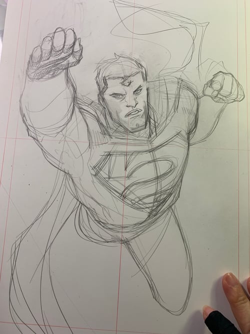 Image of SUPERMAN #1 DAWN OF DC EPIC COVER CHASE NFT original art