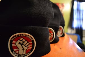 Image of "POWER  LOVE  PEACE" SKULLY