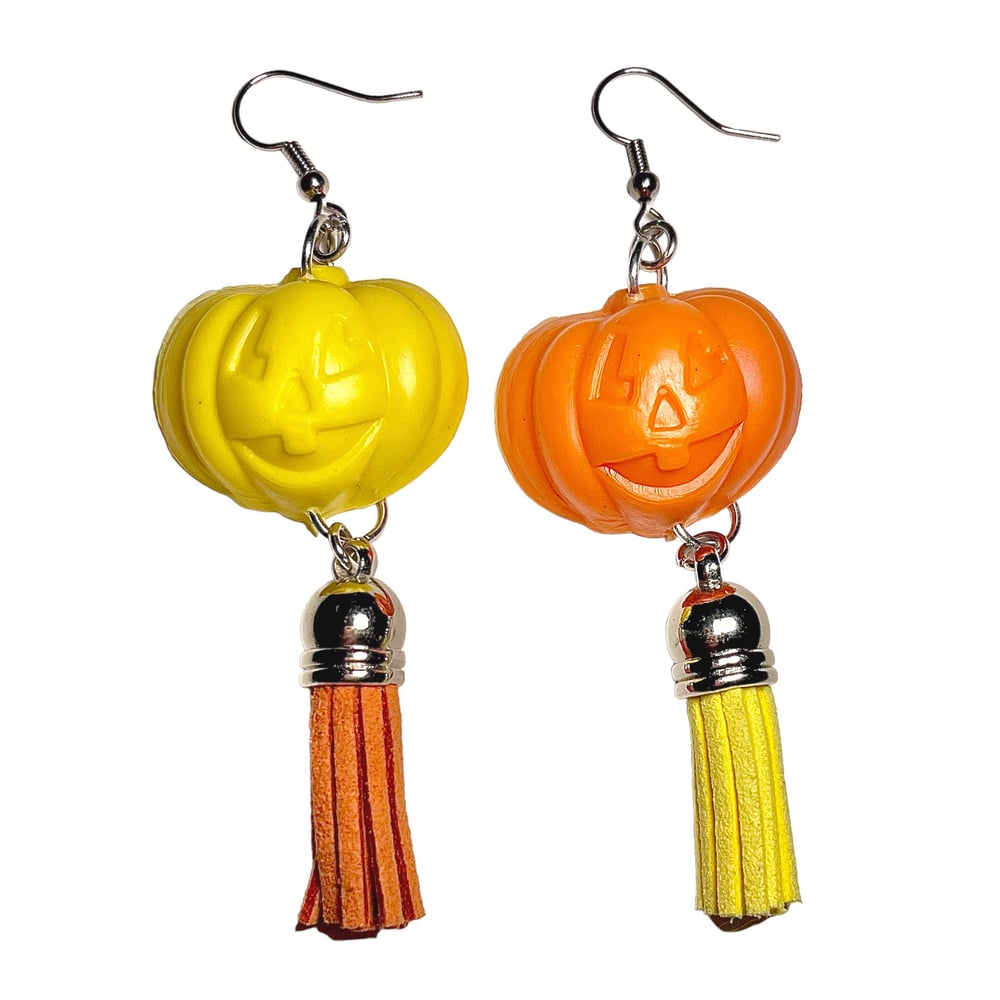 Image of Orange & Yellow Pumpkin Earrings