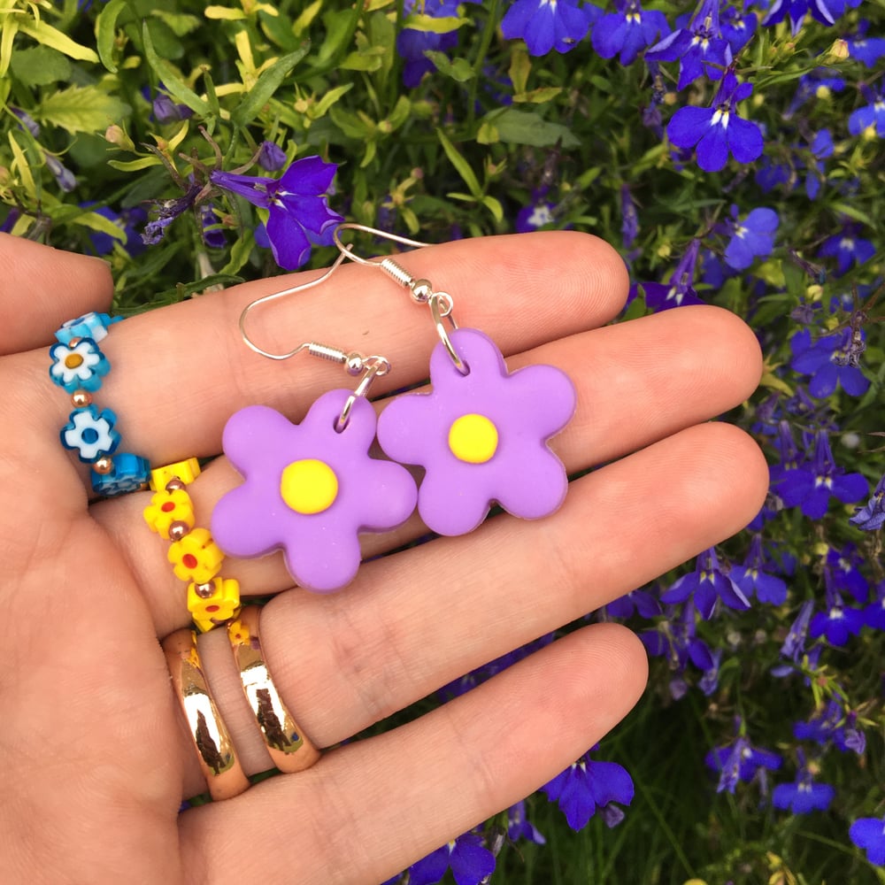 Polymer Clay Sunflower Earrings