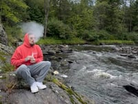 Image 3 of Stoned Embroidered Champion Hoodie-Red River Clay