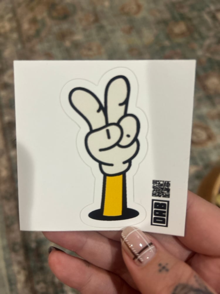 Image of Retro Peace Hands 3 Inch