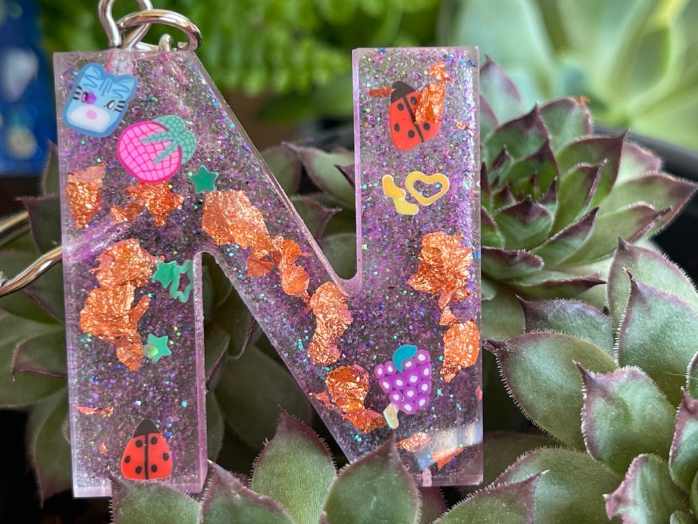 Image of Letter N keychain 