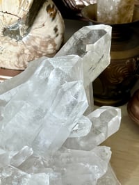 Image 9 of Large Clear Quartz Points Cluster Statement Piece #2595