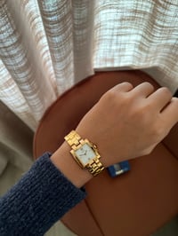 Image 3 of Vintage 18K Gold Pulsar By SEIKO White Dial ✨NEW IN BOX✨
