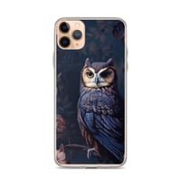 Image 2 of Gothic Rococo Dark Flowers and Owl Clear Case for iPhone®