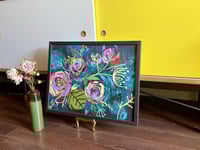Image 2 of Framed Abstract Floral on Canvas