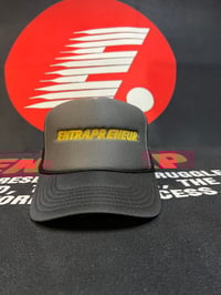 Image 1 of Black & Gray “ENTRAPRENEUR” Trucker Hat – The World Is Yours