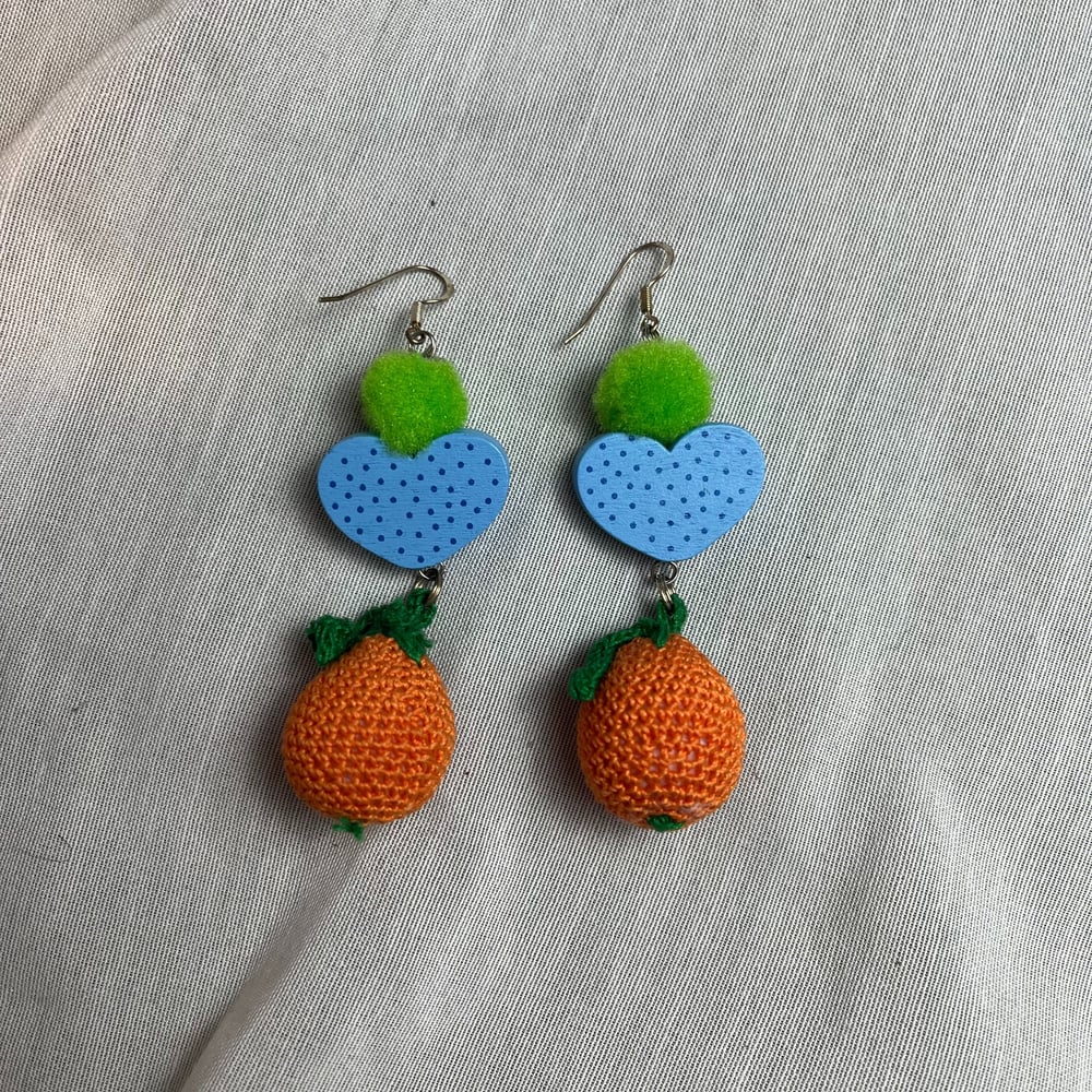 Image of ORANGES crocheted earrings