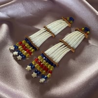 Image 4 of 2 tier Dentalium Earrings (6 shell rows)