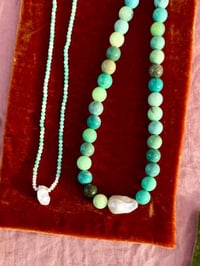 Mini chrysophrase keshi necklace 