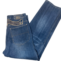 Image 3 of Marithe Francois Girbaud Embroidered Loose Fit Denim Jeans Size 36 Made in Hong Kong 