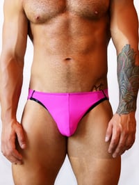 Image 4 of THE CAPSULE THONGSTRAP SUIT Blue/Pink