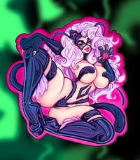 Image of BLACK cat Felicia Sticker