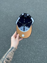 Image 6 of BURNT BEIGE BRIM NAVY HOUSTON ASTROS CUSTOM FITTED CAP