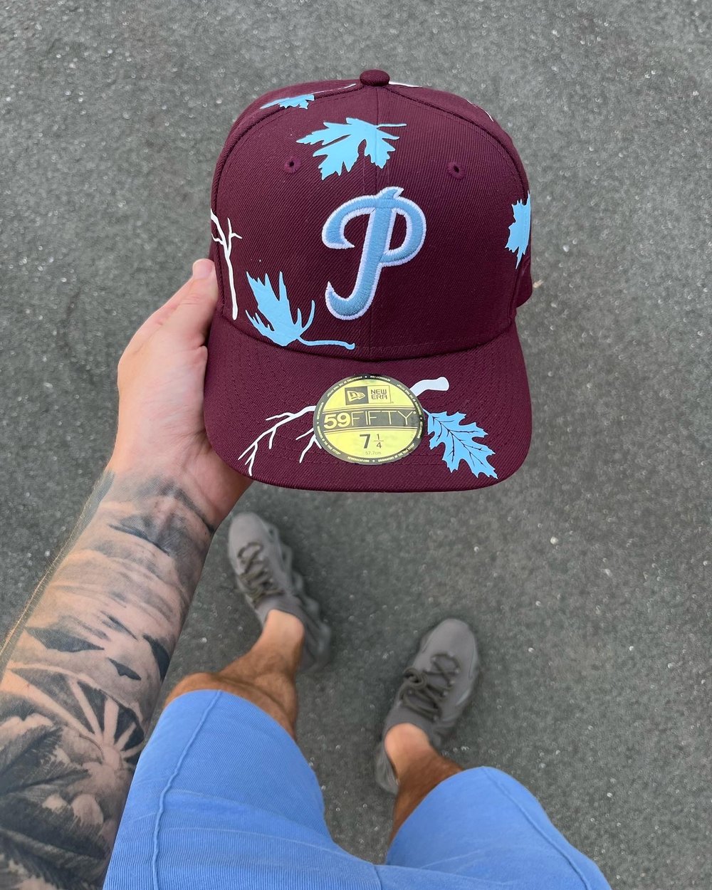 Image of  ICE TACTICAL CAMO MAROON PHILADELPHIA PHILLIES CUSTOM FITTED