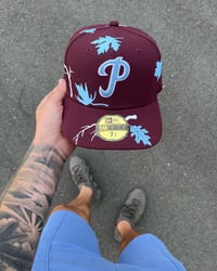 Image 1 of  ICE TACTICAL CAMO MAROON PHILADELPHIA PHILLIES CUSTOM FITTED
