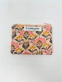 Image 3 of Pochette Porte-monnaie LA DISCRÈTE double gaze indien saumon