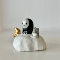 Image 3 of kaonashi with hamster Boh on cloud