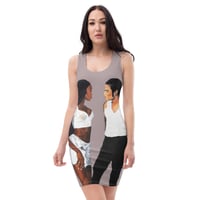 Image 2 of Icons All-Over Print Dress Gray
