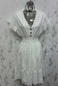 Image 2 of Alice - Broderie Anglaise Angel Sleeve Midi Dress